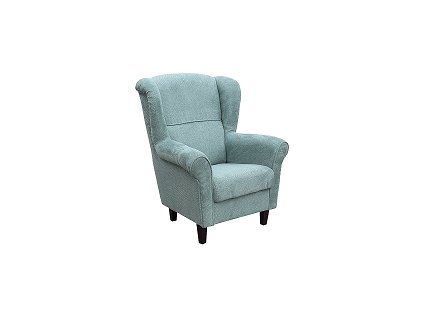 KRISTIÁN křeslo - zelená Brooklyn bottle /dř. ořech tmavý (FE) - kolekce "E" (K250-Z)