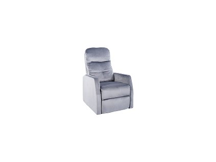 ABA - relaxační křeslo MECHANICKÝ RELAX - látka ŠEDÁ-Bluvel 14, Nosnost 120kg (S) (ARESVSZ) (K150)
