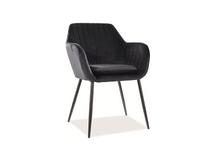 VENUS VELVET-  jídelní židle, látka ČERNÁ bluvel 19/ kov černá(WENUSVCC) (S) (K150-E)NOVINKA
