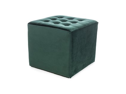 LORI VELVET - taburet - látka TMAVĚ ZELENÁ - Bluvel 78, (S) (LORIZV) (K150-E)