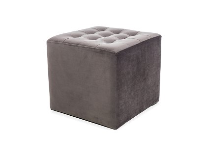 LORI VELVET - taburet - látka ŠEDÁ - Bluvel 14, (S) (LORISZV) (K150-E)