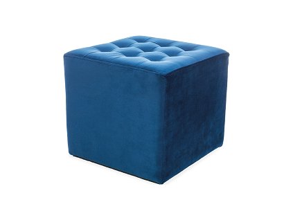LORI VELVET - taburet - látka MODRÁ - Bluvel 86, (S) (LORIGRV) (K150-E)