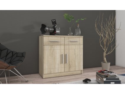 PADRE - komoda 2D2S lamino Dub sonoma (PARIS SO 2F2S- 2 BALÍKY) "LP" (K150-E)