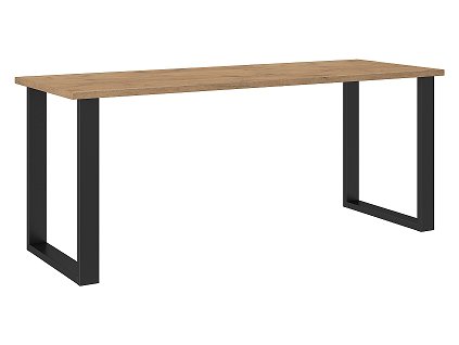 LOFT - Jídelní stůl š. 185 x 75 x 67, lamino Dub lancelot/ černý kov (IMERIAL) "LP" (K150-Z)