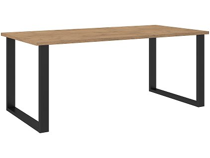 LOFT - Jídelní stůl š. 185 x 75 x 90, lamino Dub lancelot/ černý kov (IMERIAL) "LP" (K150-E)