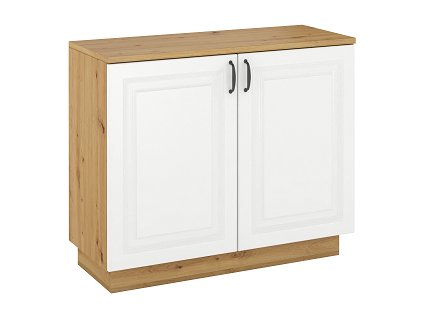 FLAMENGO 2D - komoda DUB ARTISAN/ BÍLÁ MDF (FLAWIA WHAR1002D) "LP" (2 balíky) (K150-E)