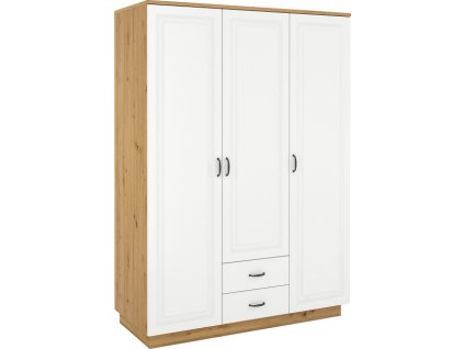 FLAMENGO 3D2S - skříň DUB ARTISAN/ BÍLÁ MDF (FLAWIA WHAR1803D2S) "LP" (5 balíků) (K150-E)