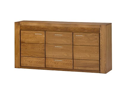 VANCOUVER 47  - komoda 2D3S - dub rustikal (smontovaný nábytek) (VELVET 47) (1 balík) (SZ) (K150-Z)