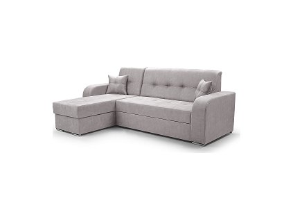 MARAJO - Levá sedací souprava (MISOL) látka SVĚTLE ŠEDÁ LIGH-nová látka Queens 21 (IZ)(3balíky) (K250)