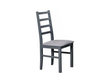 NIEL 8 - jídelní židle (NILO 8) - grafitová dřevo/nová látka sv. šedá č.1B=Soro 90 - kolekce "DRE" (K150-E)