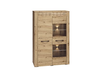 ALVIN 05 -komoda 1D1W,lamino Dub artisan, včetně led podsvícení (ML) (ARTIS05=2BALÍKY) (K150)