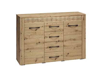 ALVIN 07 -komoda 2D4S,lamino Dub artisan, včetně led podsvícení (ML) (ARTIS07=2BALÍKY) (K150)