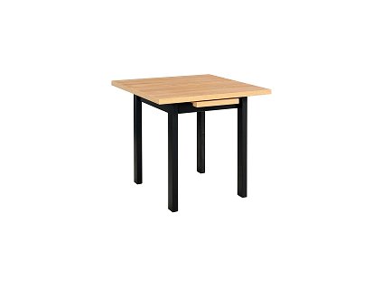 MAXMILIÁN 7- jídelní stůl rozkládací (MAX 7) lamino dub grandson/ nohy černá dřevo - kolekce "DRE" (K150-Z)