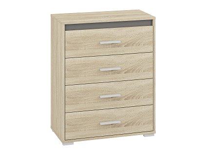 ANDY 15 -komoda 4S,lamino Dub sonoma (ML) (AVO15=1BALÍK) (K150)