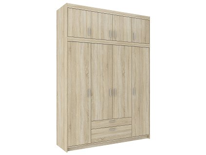 EVERLY 4DN - skříň s nádstavcem Dub sonoma (ELENA SO04+NAELSO04=6BALÍKŮ) "LP" (K150)