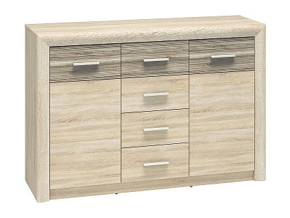 CALIFORNIA 09 -komoda 2D4S,lamino Dub sonoma/ dub sonoma trufel riflovaný MDF (ML) (Castel09=3BALÍKY) (K150)