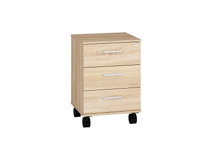 OLIER 24-01 -kontejner na kolečkách 3S ,lamino Dub sonoma (ML) (Optimal24-01=1BALÍKY) ***POSLEDNÍ KUSY