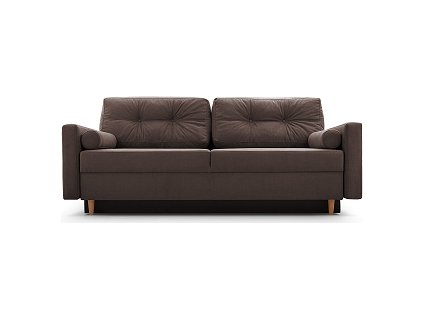 PALIO - rozkládací pohovka, látka TMAVĚ HNĚDÁ Queens 4-vzor C,(Pastella=3balíky) (IZ) (K250)