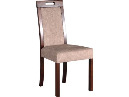 Romana 5 - jídelní židle Ořech / látka č. 25B (pův.18A) béžová - (ROMA 5) kolekce "DRE"  (K150-Z)