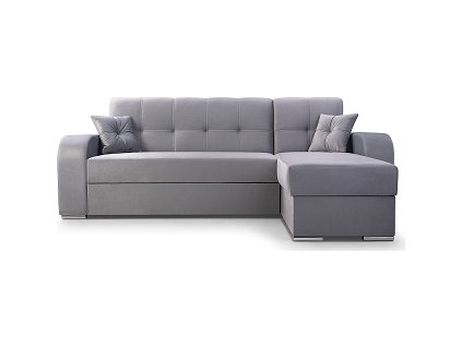 OLIVIA - Pravá sedací souprava (ORINOCO) látka  SVĚTLE ŠEDÁ - Monolith 84 (vzorC) (2 BALÍKY) (IZ) (K250-E)