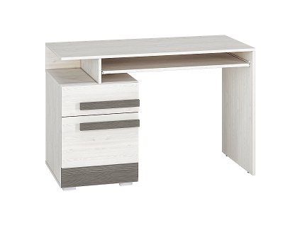 Psací stůl BERNIS 11, borovice bílá/ šedá