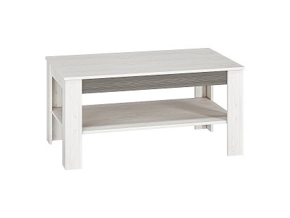 BERNIS 1201 -konferenční stolek, lamino, borovice bílá/ borovice bílá/ šedá (ML) (BLANCO1201=1BALÍK) (K150)