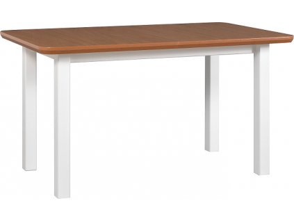 VENUŠE 2S (WENUS 2S) jídelní stůl Dýha dub  přírodní/ nohy Bílá - kolekce "DRE" (K150)