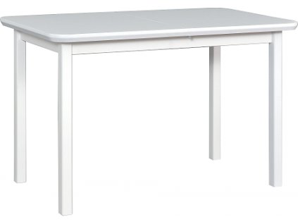 MAXMILIÁN 4 (MAX 4) - jídelní stůl rozkládací  - Dýha dubová bílá/ bílá lesk MDF - kolekce "DRE" (K150-Z)