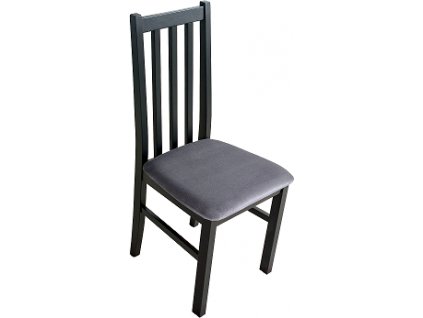 BOSANOVA 10 (BOSS 10)- jídelní židle černá /nová látka grafitová č.28B= Kronos 22 grafitová - kolekce "DRE" (K150-Z)