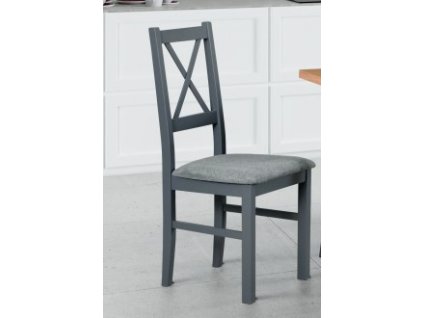 NIEL 10 - jídelní židle (NILO 10) - grafitová /nová látka šedá č.16B=Aston 17 - kolekce "DRE" (K150-E)