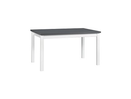 ALBATROS 2 (ALBA 2) jídelní stůl rozkládací - lamino grafitová/ nohy bílá - kolekce "DRE" (K150-E)