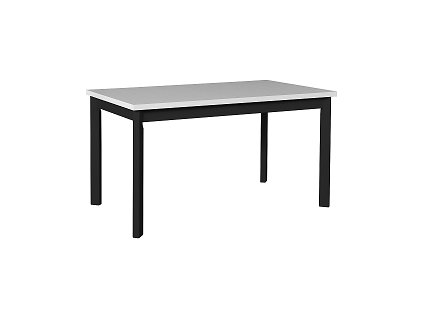 MAXMILIÁN 5P (MAX 5P) - jídelní stůl rozkládací - lamino Bílá borovice andersen/nohy černá - kolekce "DRE" (K150-Z)