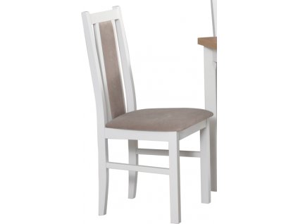 BOSANOVA 14 jídelní židle (BOSS 14) bílá/ nová látka béžová 26B=Paros 2 (DM)- kolekce "DRE" (K150) AKCE ORFA SKL