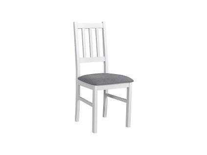 BOSANOVA 4 jídelní židle (BOSS 4) dřevo Bílá/ látka světle béžová č.1B - kolekce "DRE" (K150-E)