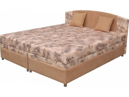 IZABELA  NEW dvoulůžko 180 látka Botanical 14 HNĚDÁ (FE) (K250)
