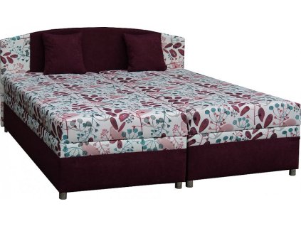IZABELA  NEW dvoulůžko 180 látka Lea 01 VÍNOVÁ (FE) (K250-Z)