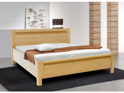 LATERNA  š.160  (LIBORA- KORPUS) - dřevěná postel pouze KORPUS- masiv BUK, bez roštů a bez up,  kolekce "FN" (K150)