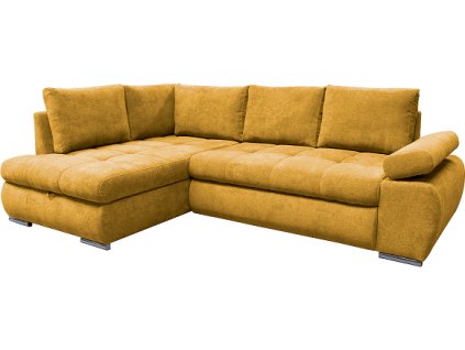 SKYLINE - Levá -(SKY) sedací souprava látka hořčicová ASTON 8 kolekce "GB"  (K250)