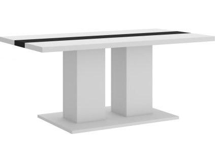 Konferenční stolek BORIS bílá/černý pruh