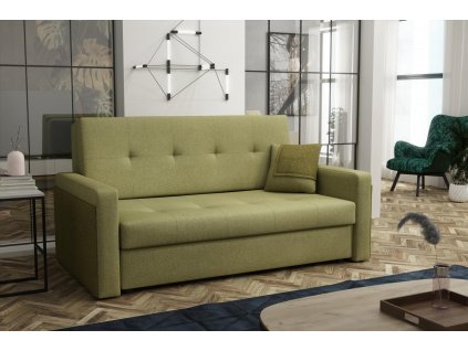 Rozkládací pohovka Vivian Mel III s úložným prostorem, zelená centauri 70/centauri 72