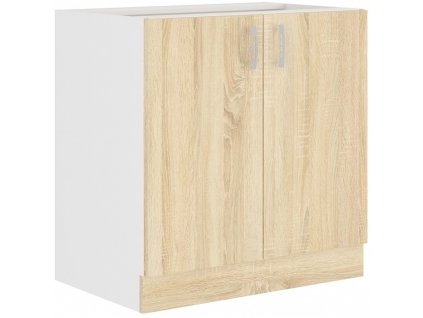Spodní kuchyňská skříňka Sally 80-D-2F-BB, 2-dveřová, sonoma