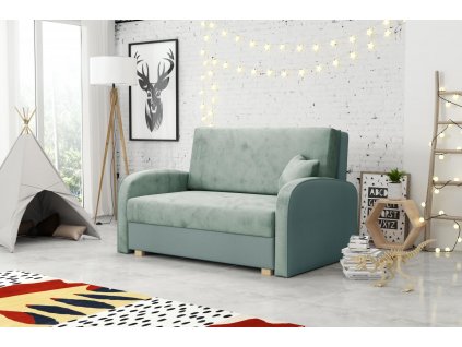 Rozkládací křeslo Vivian Soft II s úložným prostorem, zelená Mono237/Sorisso8