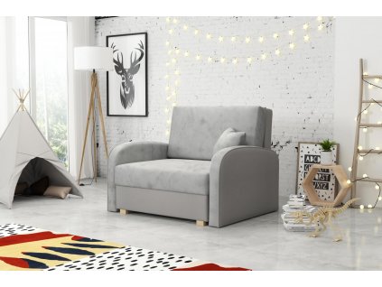 Rozkládací křeslo Vivian Soft I s úložným prostorem, šedá/Mono244/Sorisso4