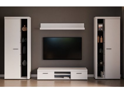 Obývací stěna, sestava RIZO XL bílá