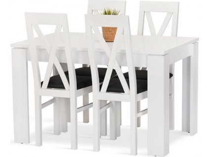 Jídelní set Valdo 4 bílá/modrá