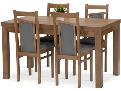 Jídelní set Magnum 4 dub lefkas/modrá