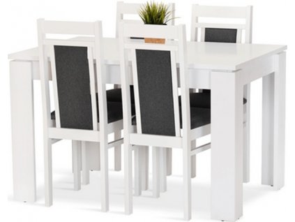 Jídelní set Akord 4 bílá/modrá