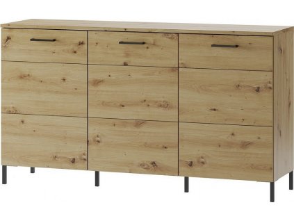 Skříňka LUCAS 36 dub artisan/černá mat