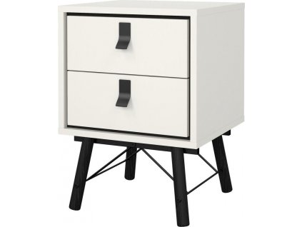 Noční stolek Rain 2s bílý MAT