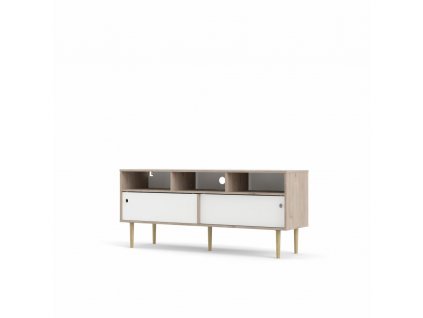 Televizní stolek Ruby hickory/bílá